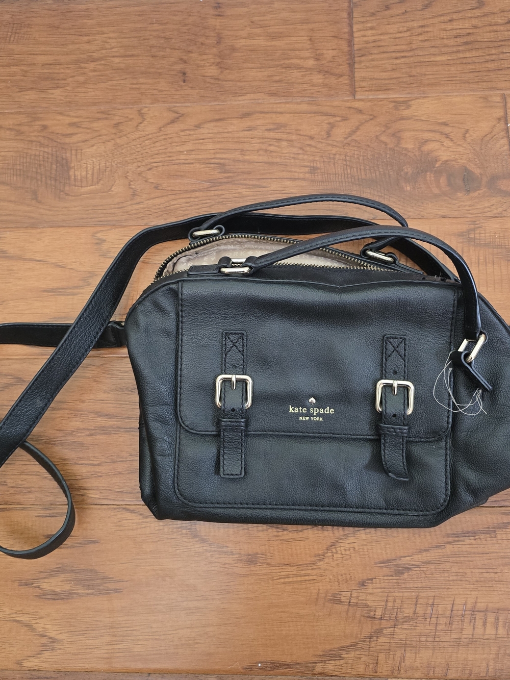 kate spade Black Leather Crossbody Bag